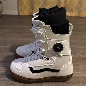 Vans Kids White and Black High-Top Boots